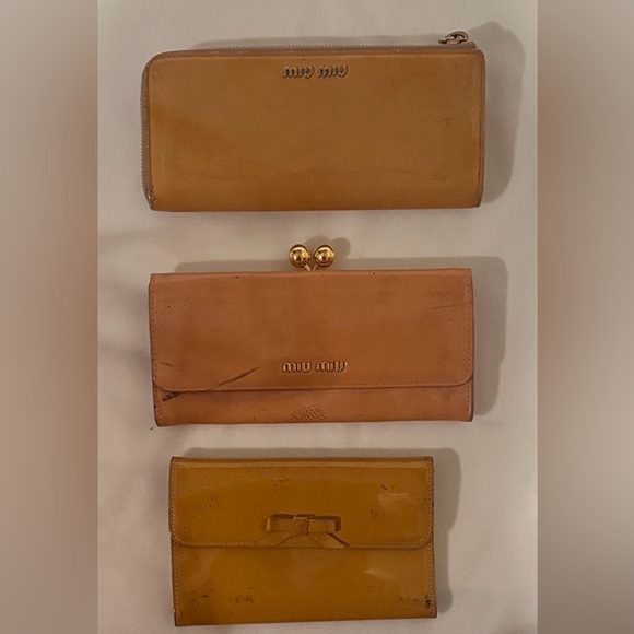 Miu Miu Handbags - Mui mui three project - rehab - long patent leather wallets